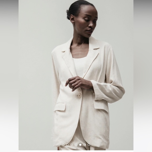 NWT Bobi Black Los Angeles Oversized blazer In Oatmeal - Picture 6 of 15